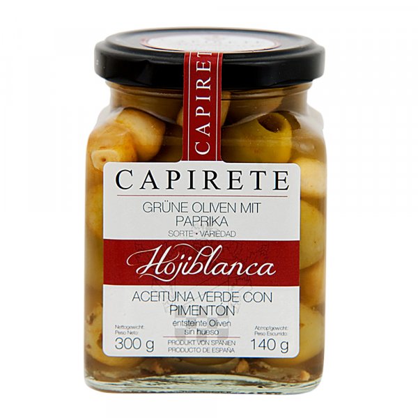 Hojiblanca Oliven befüllt mit Paprika und Knoblauch 300 g