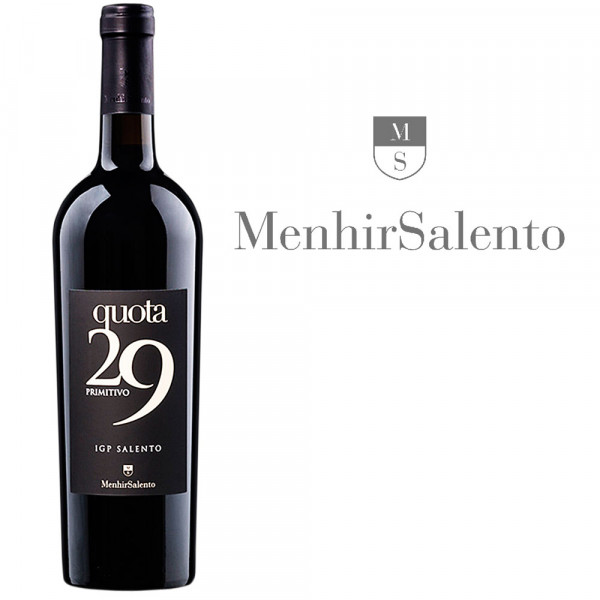 Primitivo Salento IGT 2023 Quota 29 Menhir Salento
