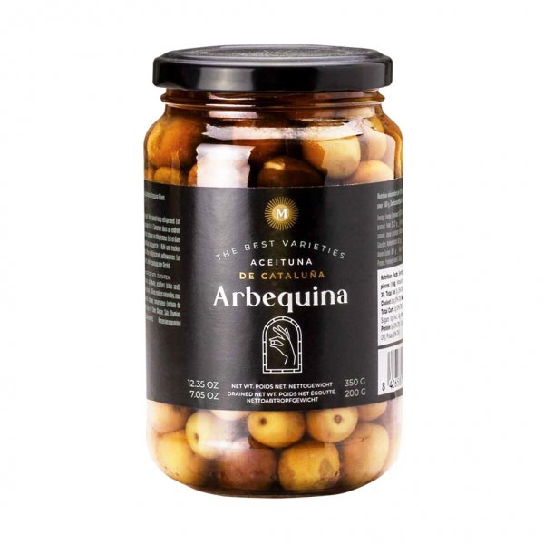Arbequina Oliven 370 ml